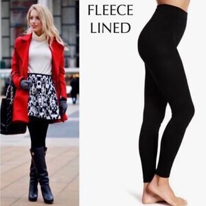 NEW Laura Ashley Plush Lined Leggings Size M/ L Purple